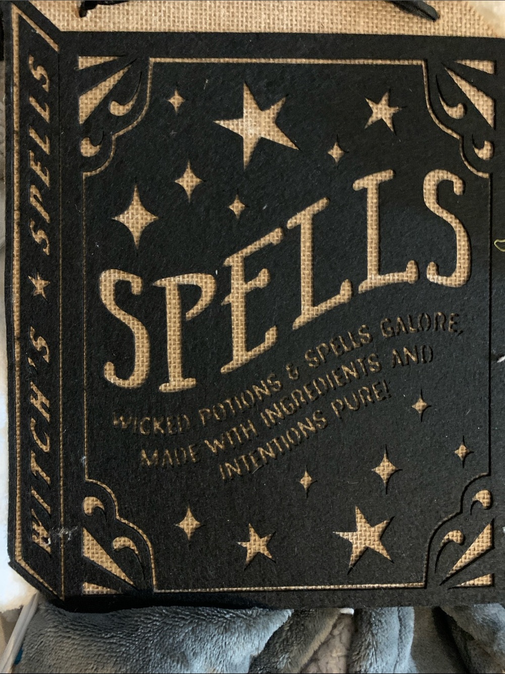 Spells Black Decorative Wall Hanging - Home Accents 10-inches